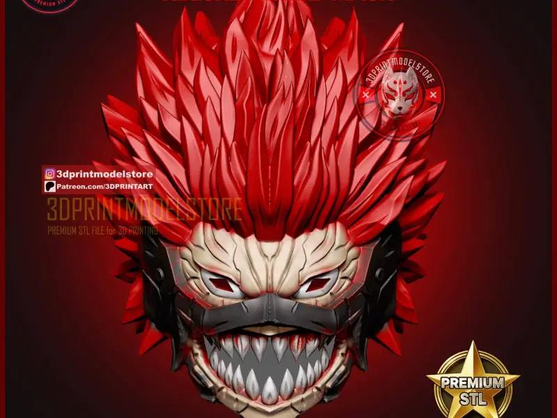 My Hero Academia Cosplay - Kirishima Eijirou Red Riot Mask