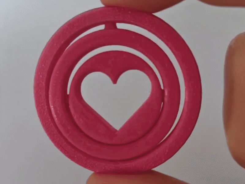 Heart Gyro Fidget | Valentine's Day Special