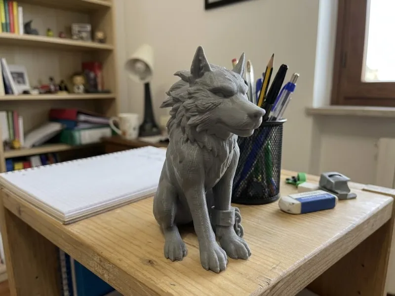 Il Lupo Incatenato - Statuetta e Miniatura Fantasy 3D