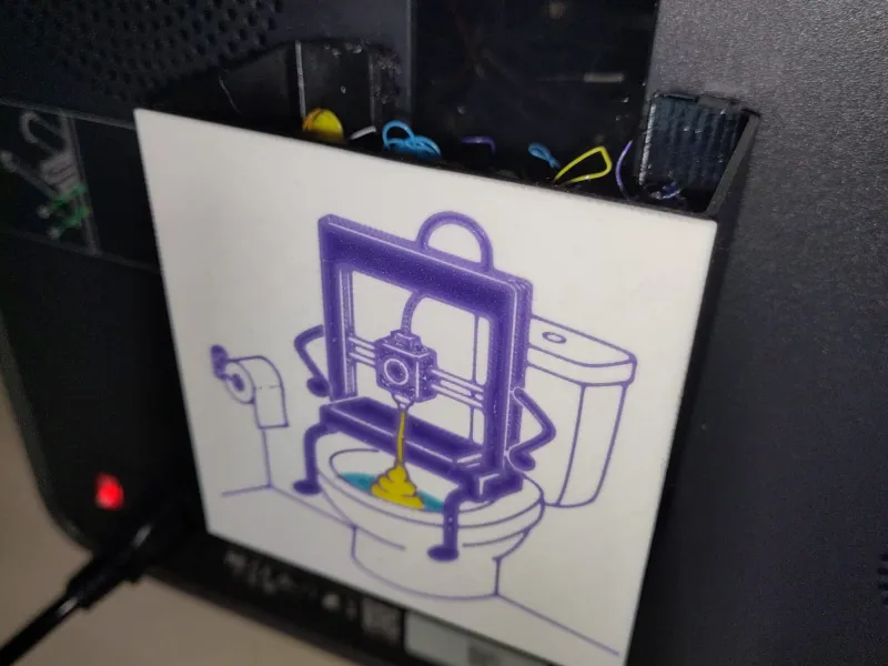 Pooping 3D Printer (Purge Bin Decoration)