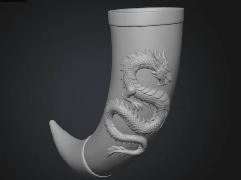 Dragon viking drinking horn 10