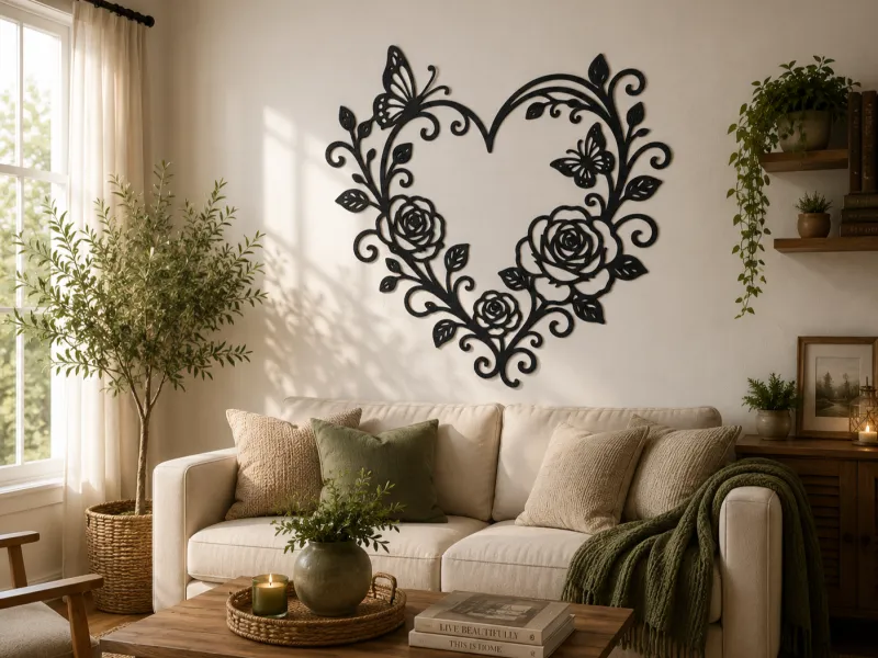 Welcome Butterfly Heart 2D Wall Art