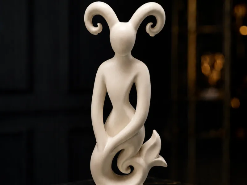 Abstract Humanoid Capricorn Statue