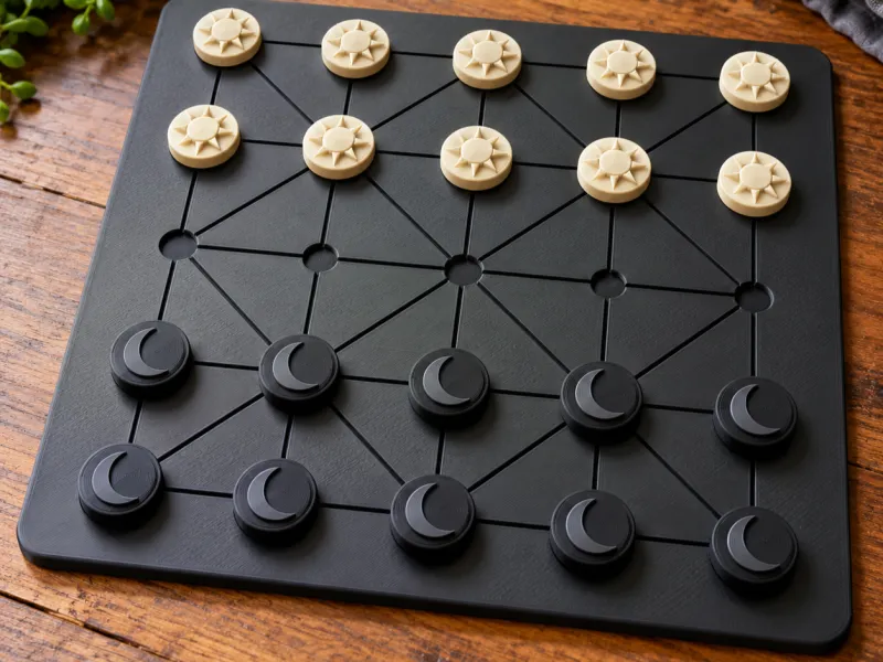 Gioco da tavolo strategico classico Alquerque
