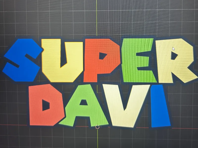 Nome in stile Super Mario - Personalizzabile "SUPER DAVI"