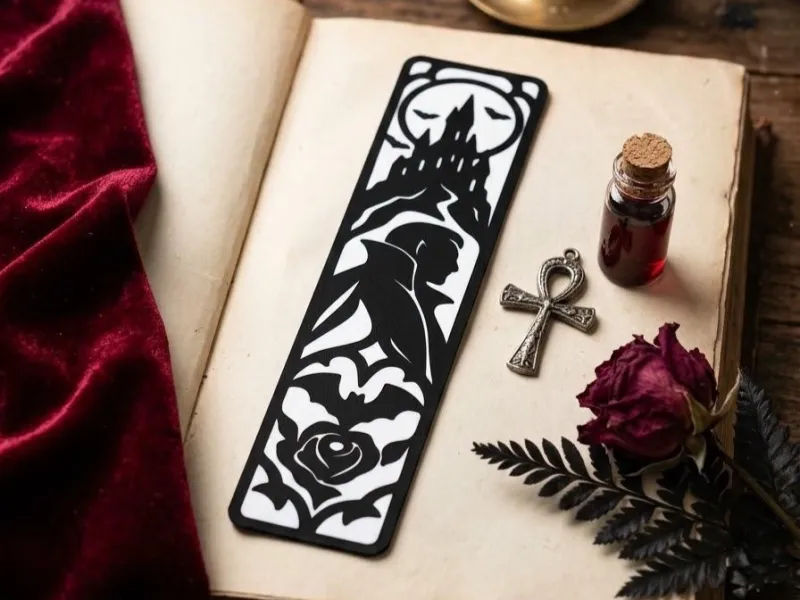 Marque-page gothique Dracula - Impression facile sans support (Si vous imprimez