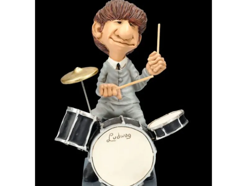 Stylized Cartoon Rock Drummer Ringo Star