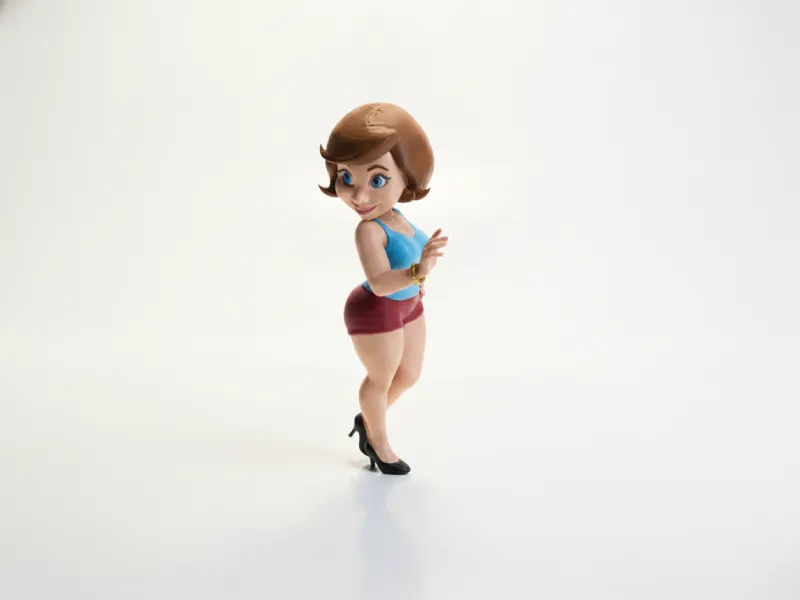Woman Looking Back Figurine Female Figure 3D Printable