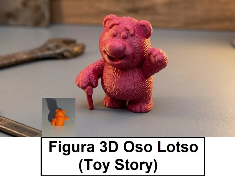 3D Figure Lotso Bear (Toy Story) Collectible Model with Cane