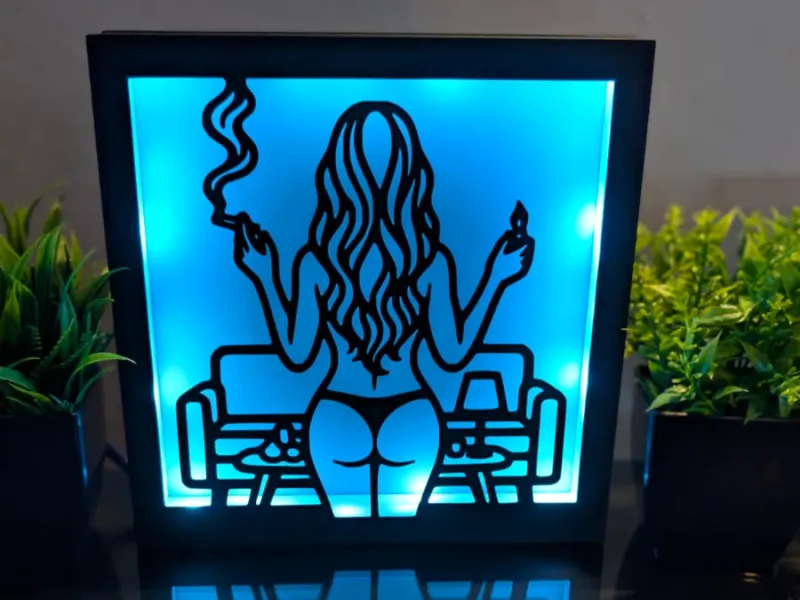Late Night Lounge Girl - Modular Lightbox Insert  Panel