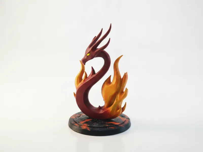 Dragon Sculpture Fantasy Collectible 3D Printable