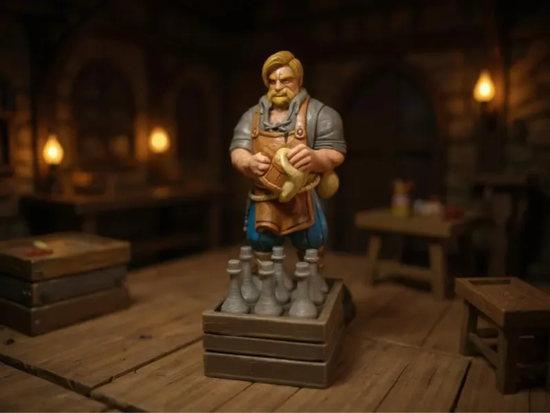Wooden Crate with Bottles - scatter terrain