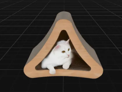 Luxury Cat Lounge Chair | Cute Pet Recliner Bed