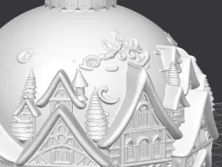 Village - Christmas Decorative Ball