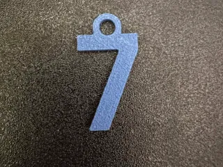 Number Keychain 7