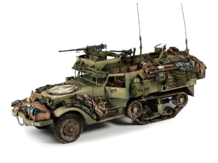 WWII Allied Half-Track with Mounted Weapons