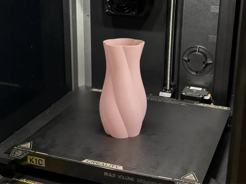 Twisted Petal Curved Vase