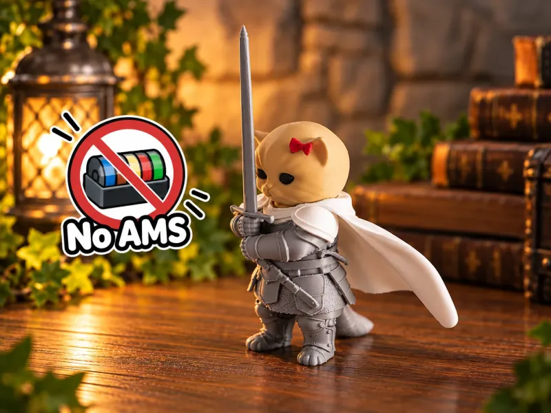 The iconic meme knight cat NO AMS