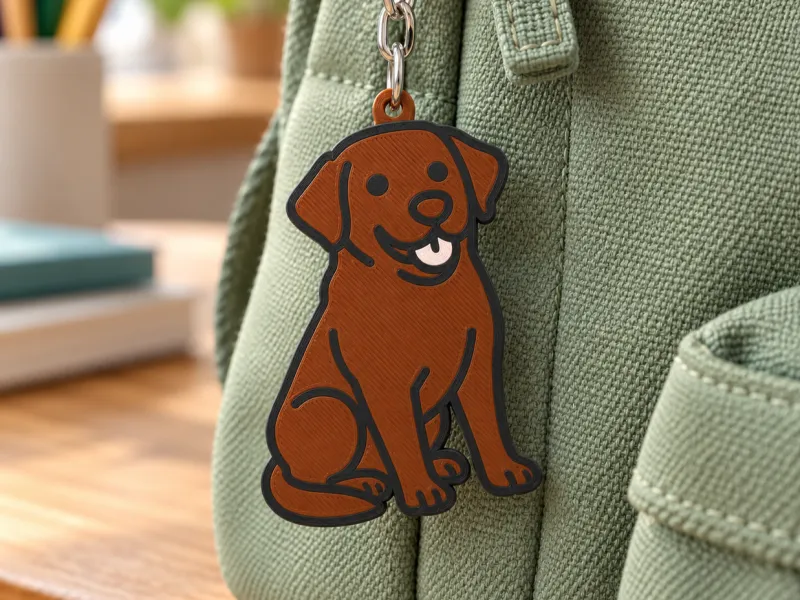 Breloc Labrador Maro — Pandantiv pentru Rucsacuri și Ma