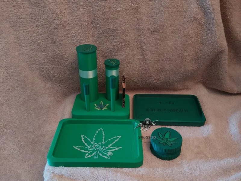 Rollin B Twisted rolling tray base tray and accessories