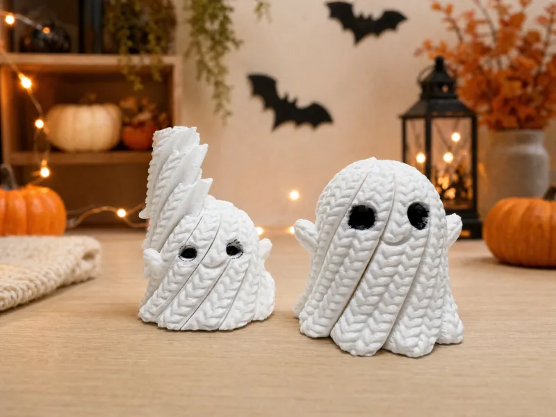 Fantôme anti-stress tricoté et torsadé - Halloween