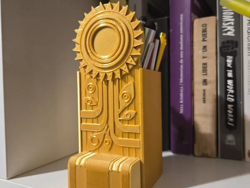 Art Deco Gamer Pen Holder- Bioshock Inspired