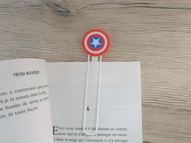 Marque page capitan america