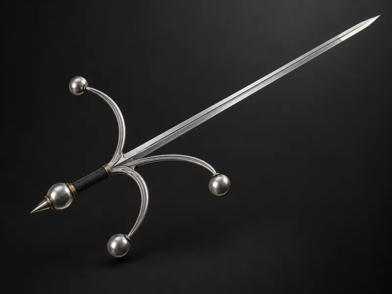 Fantasy Sword with 120° Tri-Guard