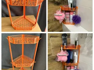 Corner modular bath shelf