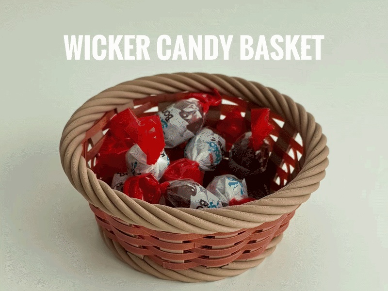 Panier à bonbons en osier