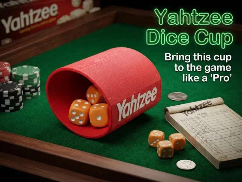 Yahtzee Dice Cup (Face-Down-CFS & Non-CFS Versions)