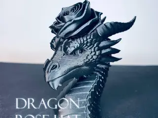 Dragon flower hat decor