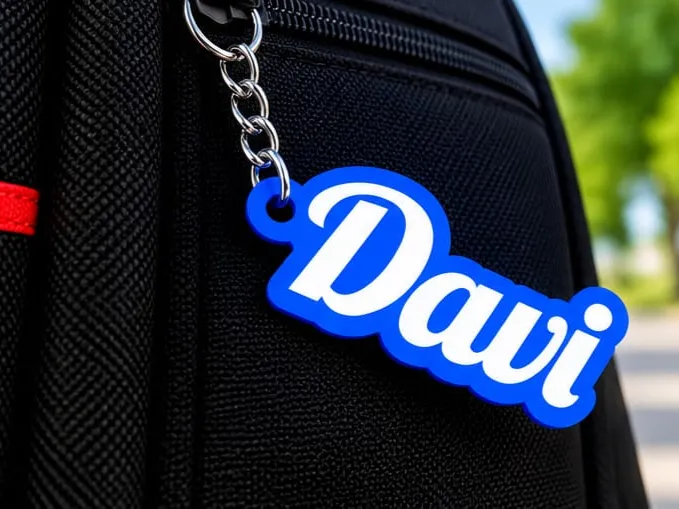 Porta-Chaves Personalizado Nome Davi Chaveiro 3D
