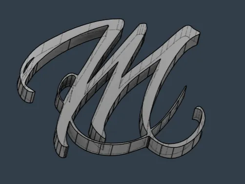 M - BLACK ROSE FONT