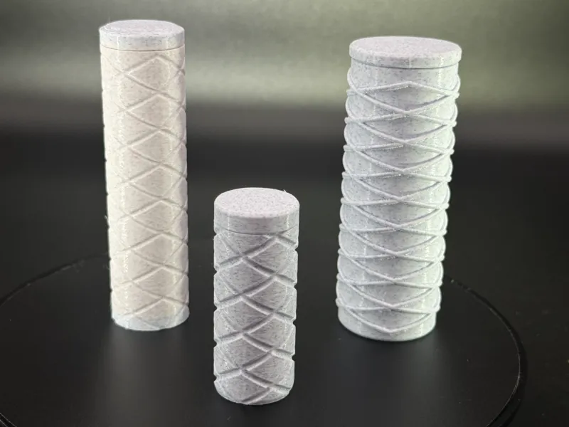 Knurled Screw-Top Storage Containers – 3 Sizes