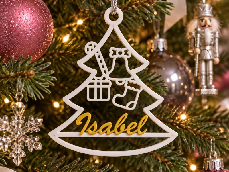 ツリー型イザベルクリスマスオーナメント