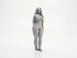 Curvy Woman Figurine Female Figure 3D Printable