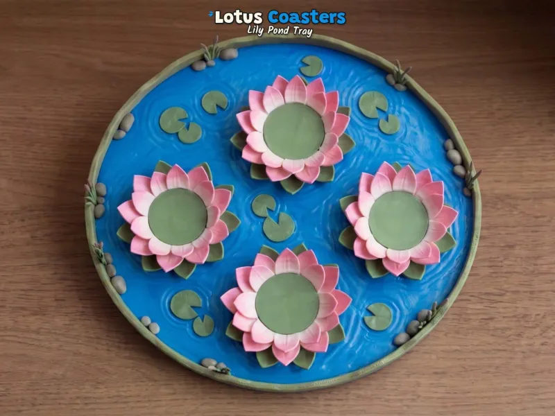LOTUSBLÜTE-UNTERSETZER-SET & SEEROSENTEICH-TABLETT FÜR DEN ALLTAG [KOSTENLOS]