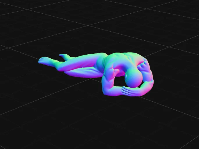 Reclining Human Figure Sculpture – Contemporary
