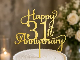 31st Anniversary Cake Topper
