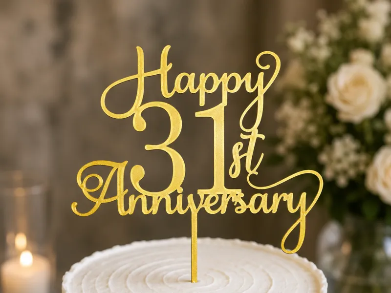 31st Anniversary Cake Topper