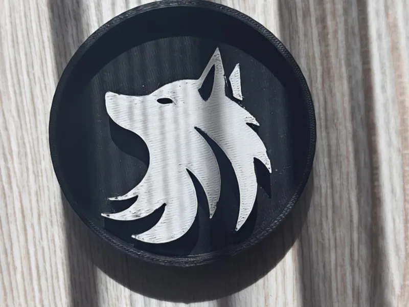 Minimalistisches Wolfslogo