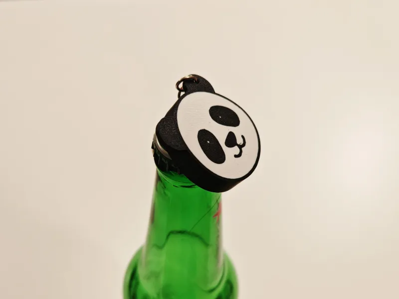🐼 귀여운 판다 병따개 열쇠고리 – 동물 3D 프린트 🐾