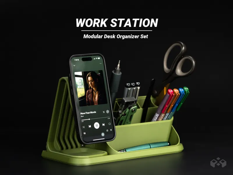 Modular Desk Organizer System | MagSafe Phone Stand