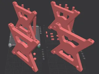 Soporte modular con 3 filas para filamentos de impresión 3D