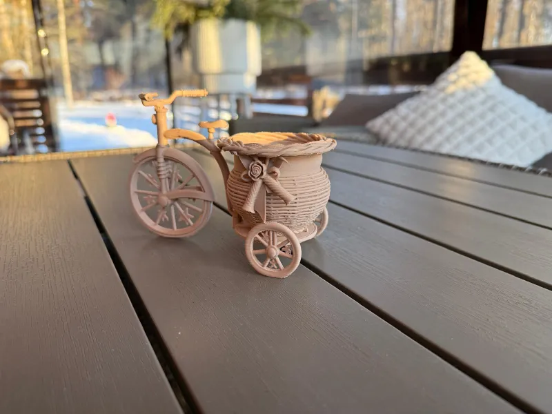 biker flower basket