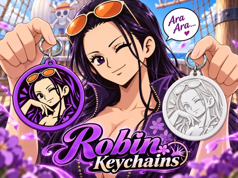 Nico Robin 💜 | Llavero de Anime – Colección Sombrero de Paja