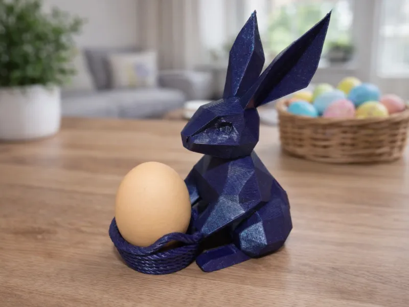 Cesta de huevos de conejito de Pascua
