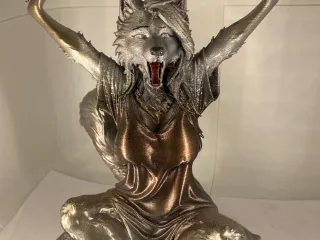 Yawning Wolf Girl – Morning Stretch Statue