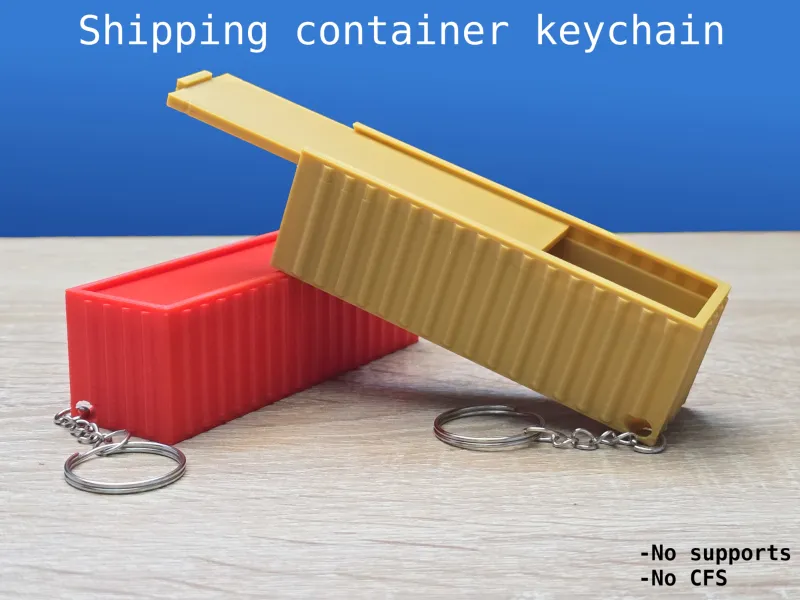 Portachiavi e Scatola EDC Realistici a Forma di Container